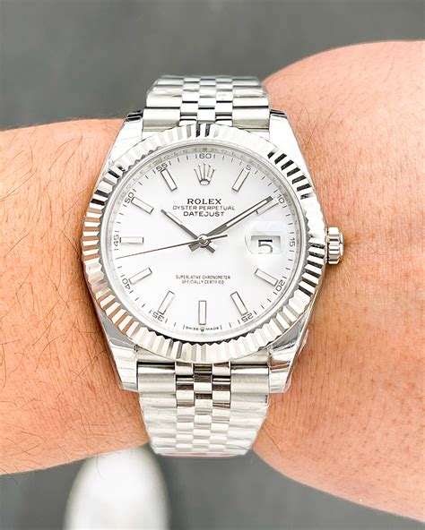 rolex datejust steel 41|rolex datejust 41mm white gold.